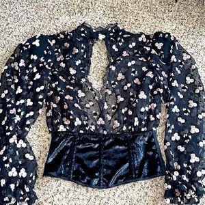 Victoria’s Secret glitter/floral top